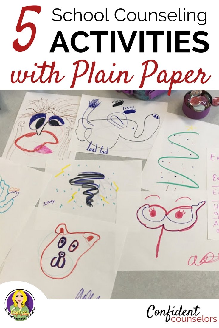 5 ways to use plain paper in school counseling. simple counseling activities using plain paper makes it simple to work with students quickly.