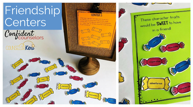 Give your large whole group classroom guidance lessons a small group counseling feel by using school counseling centers in your lessons! Use a quick mini lesson before breaking into small groups for center exploration.