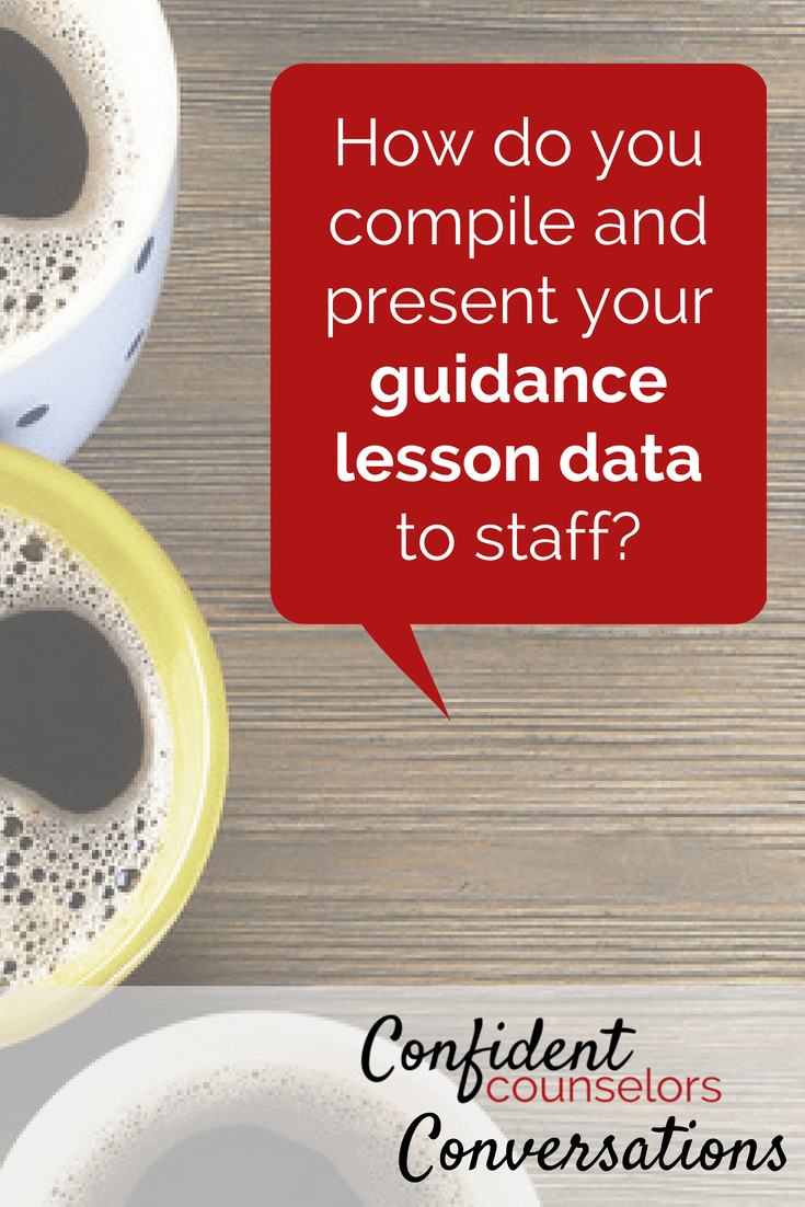 Presenting guidance data to teachers and administration is a great way for school counselors to share the effectiveness of their counseling programs.