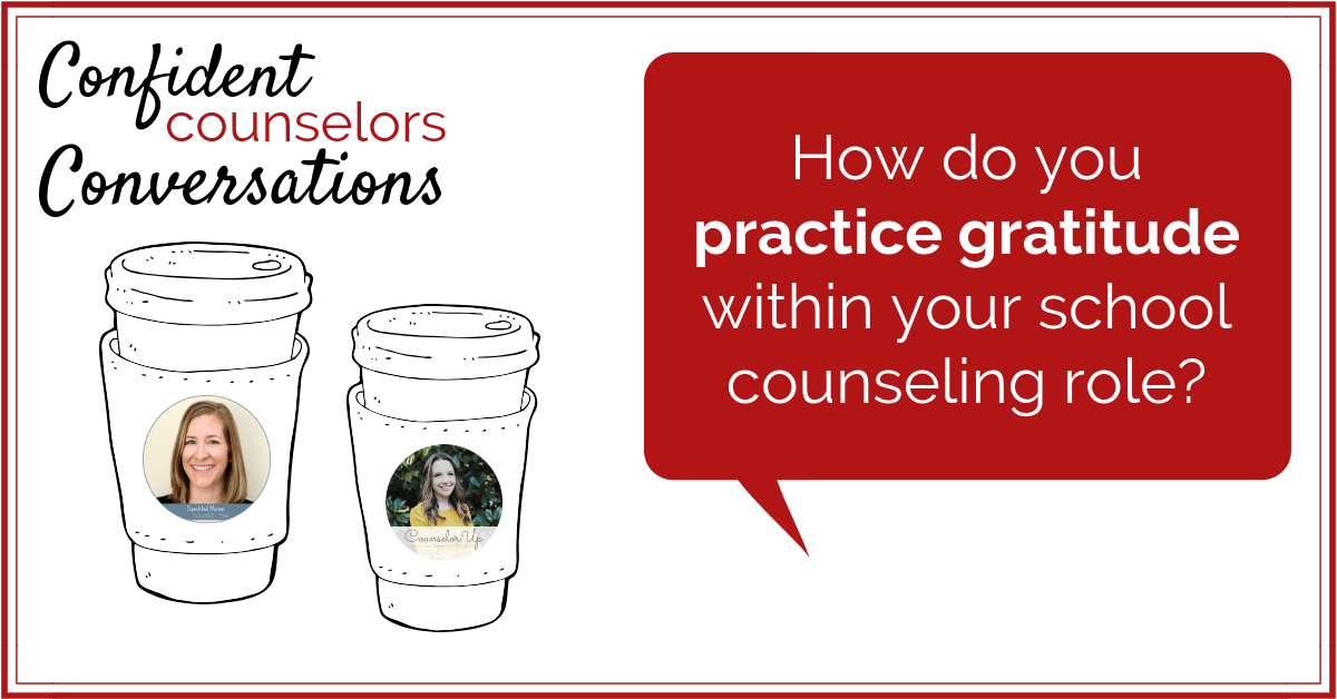 Do you practice gratitude in your school counseling practice? Taking time to practice gratitude can help relieve career stress and bolster morale.