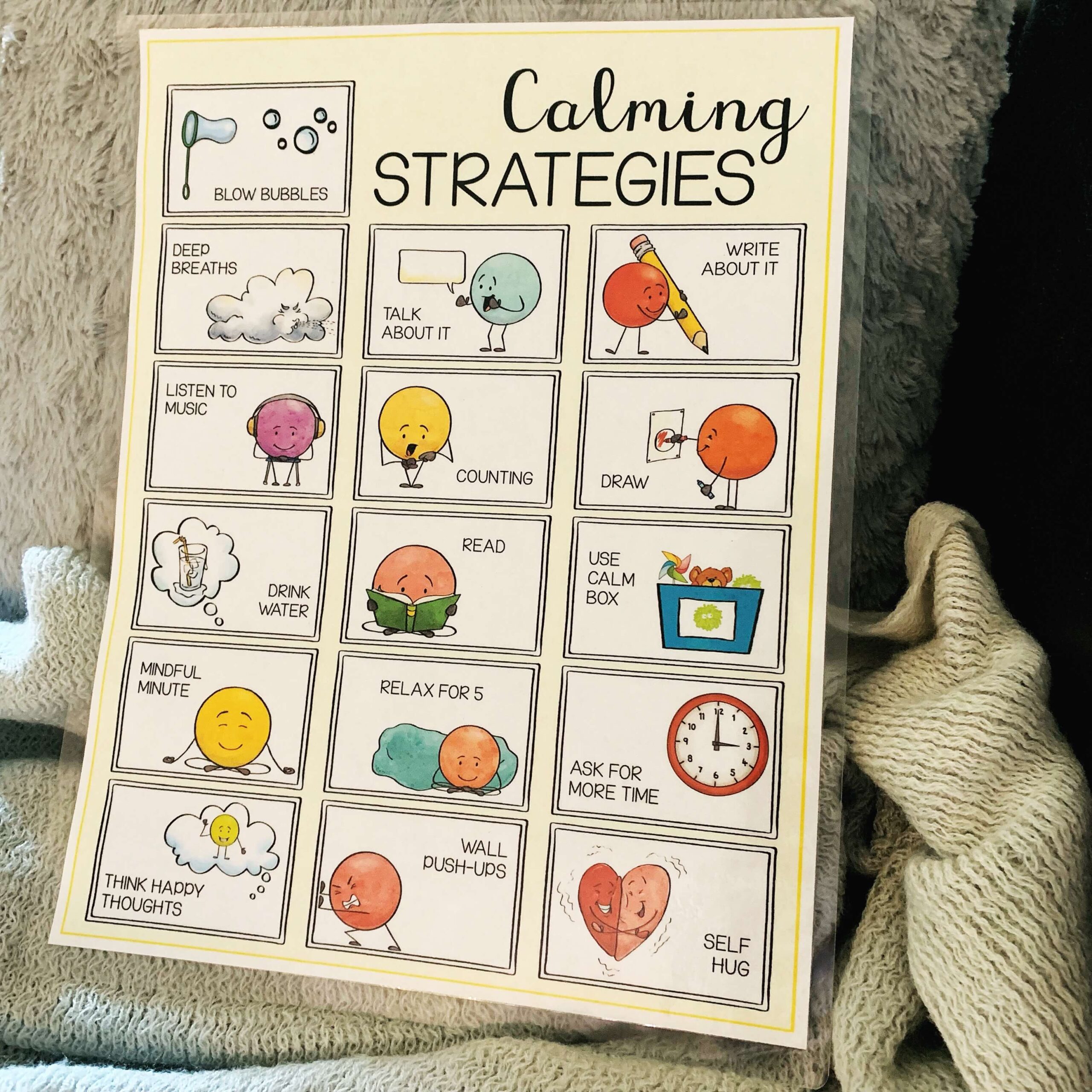 calming strategies poster calming strategies poster